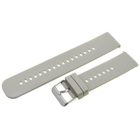 U27 rubber watch strap - light gray/silver - 18mm