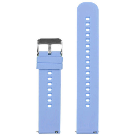 U27 rubber watch strap - light purple/silver - 22mm