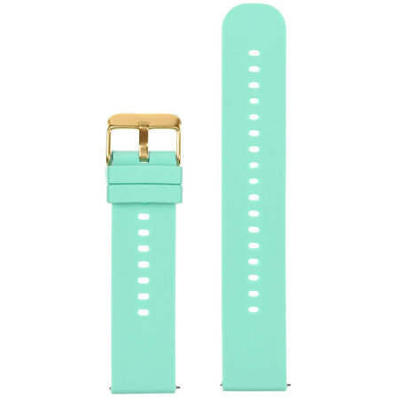 U27 rubber watch strap - mint/gold - 22mm