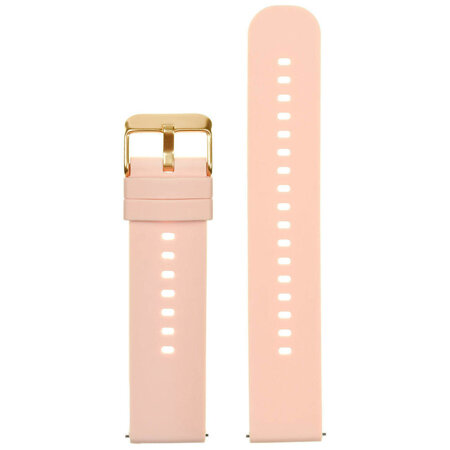 U27 rubber watch strap - pink/gold - 18mm