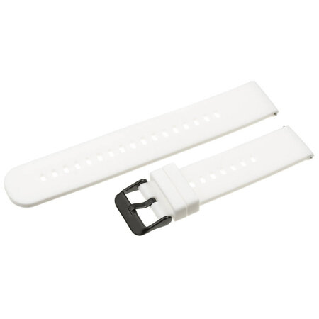 U27 rubber watch strap - white/black - 20mm