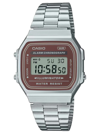 UNISEX CASIO A168WA-5A VINTAGE WATCH + BOX