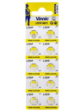 Vinnic LR721/362/AG11 alkaline battery - 10pcs.