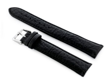 W05XL black leather watch strap - 22mm