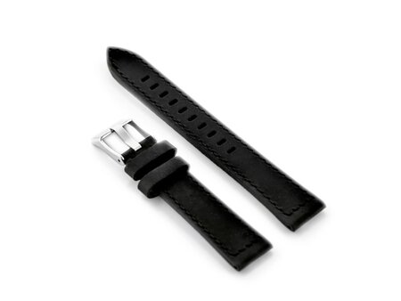 W25 leather watch strap - black - 20mm