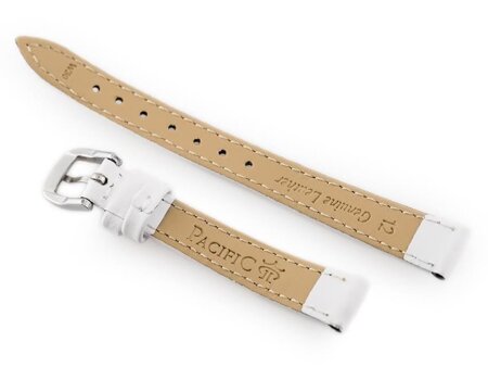 W30 leather watch strap - in box - white - 12mm