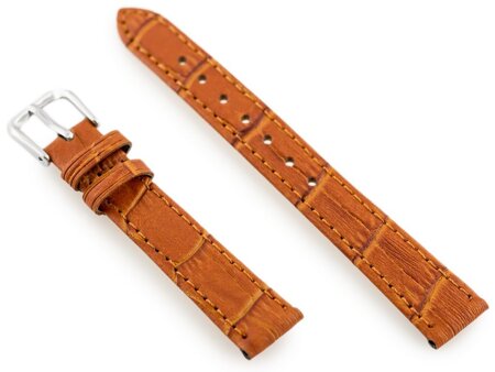 W41 leather watch strap - brown - 12mm