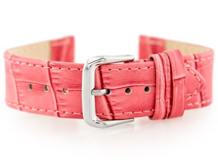 W41 leather watch strap - pink - 20mm