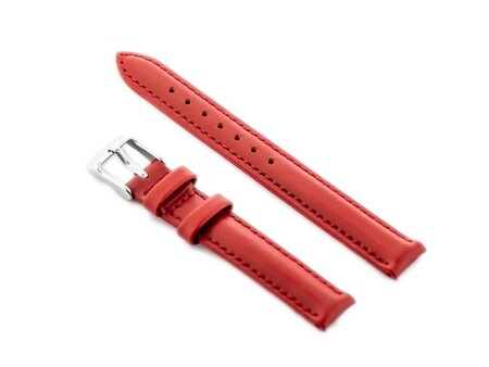 W46 leather watch strap - red - 14mm