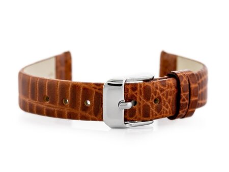 W57 leather watch strap - brown - 12mm