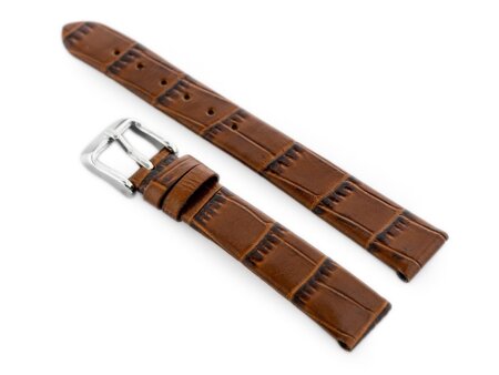 W57 leather watch strap - dark brown - 12mm