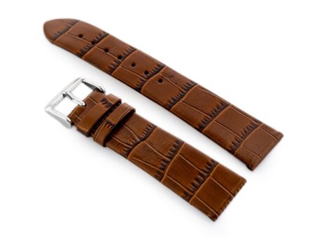 W57 leather watch strap - dark brown - 18mm