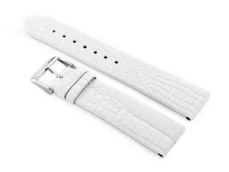 W57 leather watch strap - white - 18mm