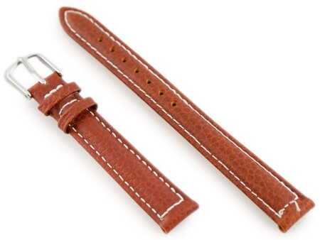 W71 leather watch strap - brown - 12mm