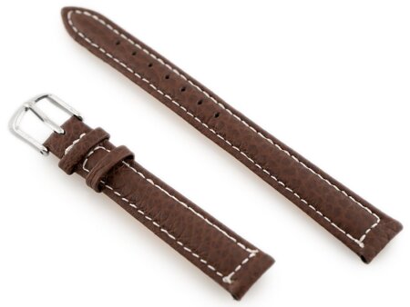 W71 leather watch strap - dark brown - 12mm