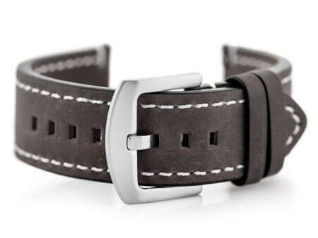 W72 leather watch strap - gray - 20mm