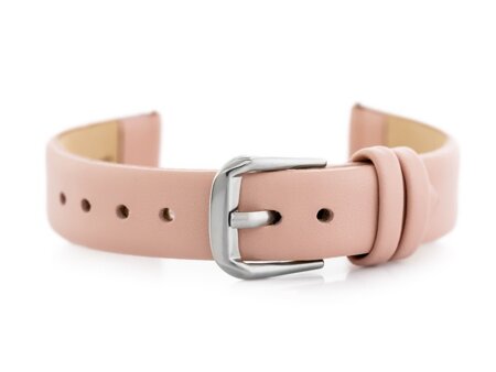 W76 leather watch strap - pink - 12mm