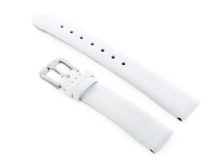 W76 leather watch strap - white - 14mm