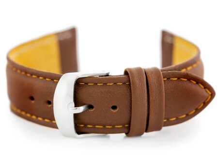 W83L leather watch strap - brown - 24mm