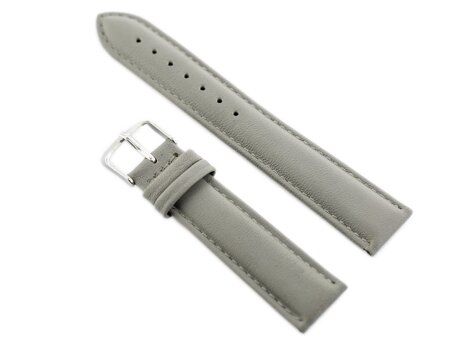 W83L leather watch strap - gray - 22mm