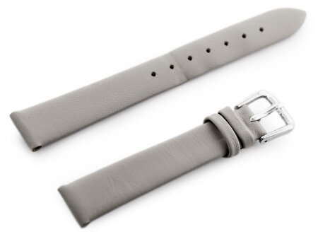 W86 leather watch strap - gray - 16mm