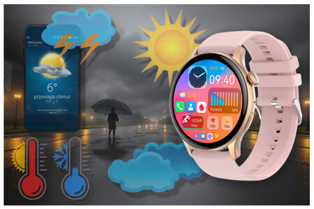 WOMEN'S SMARTWATCH Rubicon RNCF10 - SPORTS MODES, SNOW MONITOR (sr055b)