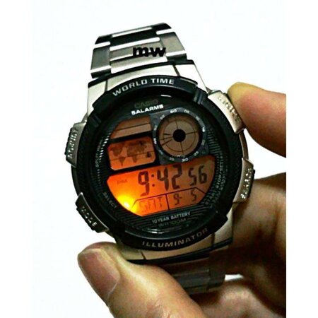 ZEGAREK MĘSKI CASIO AE-1000W 1AVDF (zd073h) - WORLD TIME + BOX