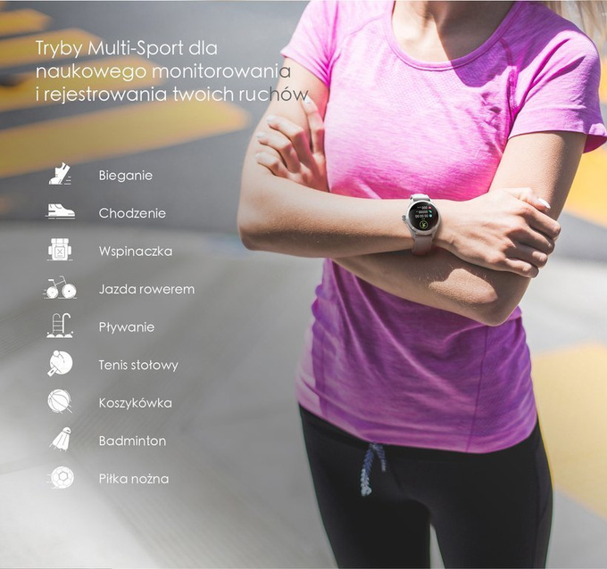 WOMEN'S SMARTWATCH G. Rossi SW017-5 r.gold/white (sg011e)