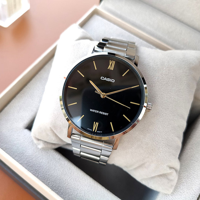 CASIO MTP-VT01D-1B MEN'S WATCH (zd165f) + BOX