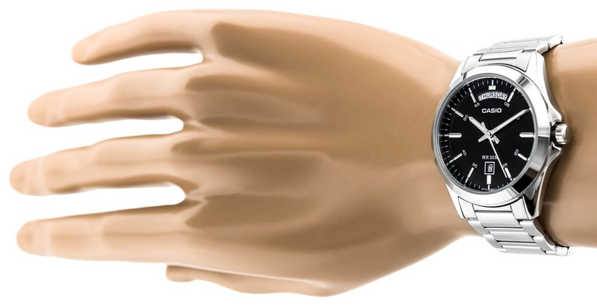 CASIO MEN'S WATCH MTP-1370D-1A1V (zd025b) + BOX