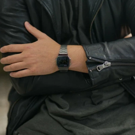 ZEGAREK MĘSKI CASIO A168WGG-1BDF (zd088d) - KLASYKA + BOX