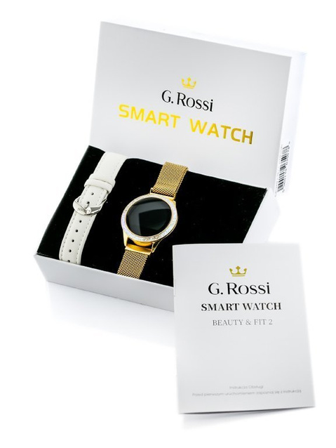 SMARTWATCH G. Rossi G.RSWBF2-4D1-1 gold/white + dodatkowy PASEK(sg002c)