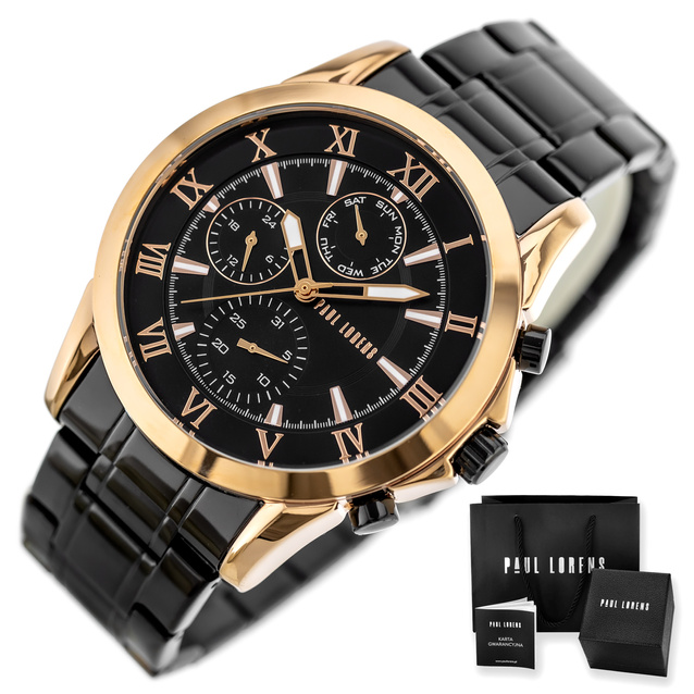 PAUL LORENS MALE WATCH - PL3844B2-1A4 (zg363c) + BOX