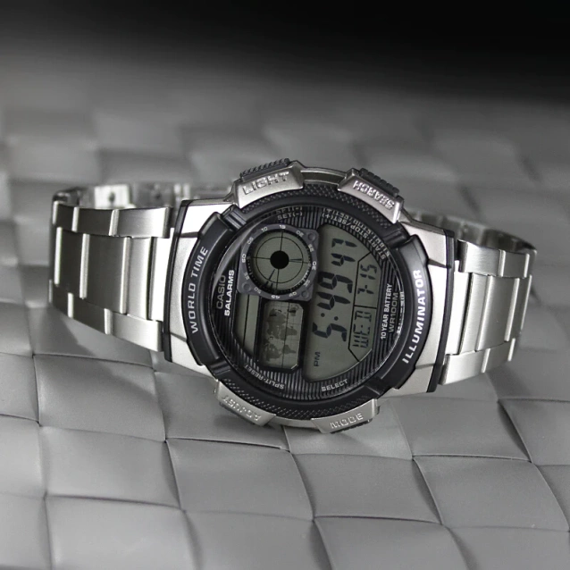 CASIO MEN'S WATCH AE-1000WD 1A (zd073h) - WORLD TIME + BOX