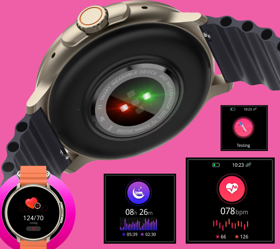 SMARTWATCH UNISEX Rubicon RNCF15 - BLUETOOTH CALL, ŁADOWANIE BEZPRZEWODOWE