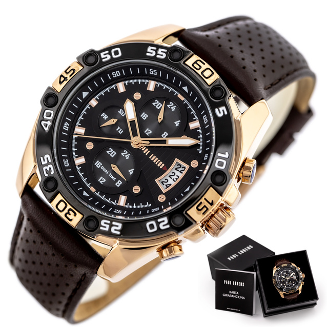 PAUL LORENS MALE WATCH -PL8754A5-1B1 (zg375d) + BOX