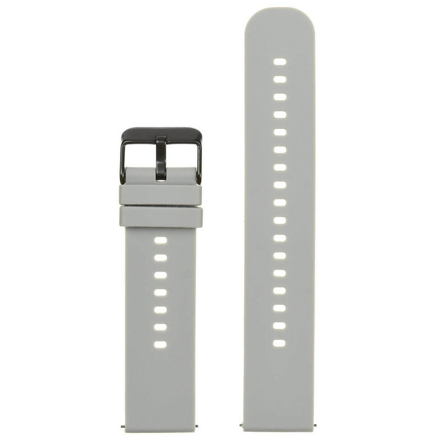 U27 rubber watch strap - light gray/black - 22mm