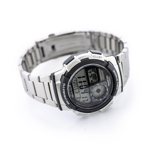 CASIO MEN'S WATCH AE-1000WD 1A (zd073h) - WORLD TIME + BOX