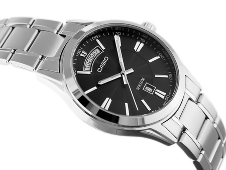 CASIO MEN'S WATCH MTP-1381D-1AVDF (zd076a) + BOX