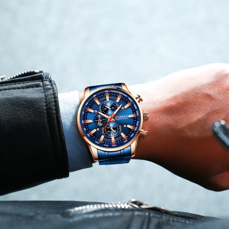CURREN MEN'S WATCH 8351 (zc022e) CHRONOGRAPH +BOX