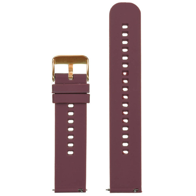 U27 rubber watch strap - purple/rosegold - 18mm