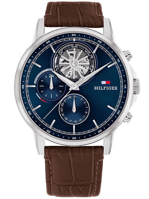 TOMMY HILFIGER MEN'S WATCH 1710629 Steward Open Heart + BOX