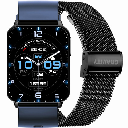 SMARTWATCH UNISEX GRAVITY GT17-9 - AMOLED, DODATKOWY PASEK (sg038i)