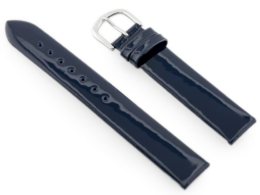 BISSET BS-116 leather watch strap -16mm - lacquered