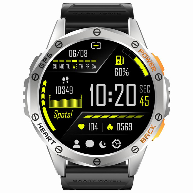 SMARTWATCH MĘSKI GRAVITY GT24-4 - LATARKA, DODATKOWY PASEK  (sg033d)