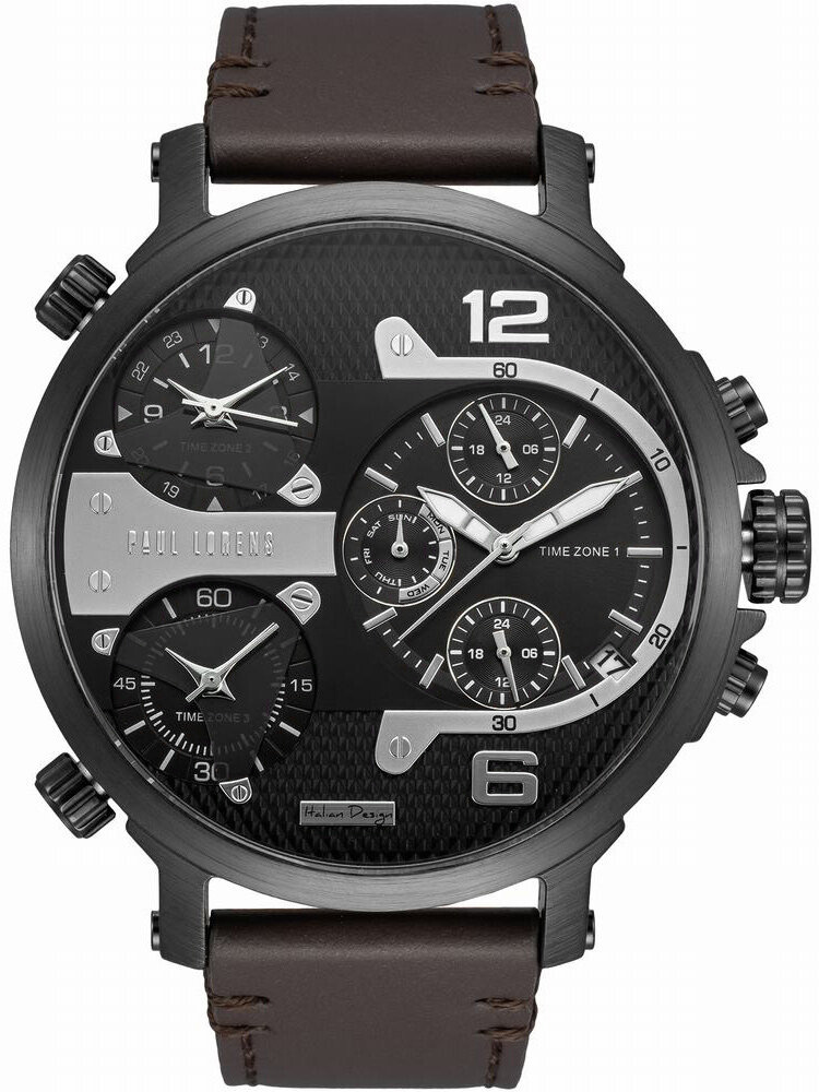 PÁNSKE HODINKY PAUL LORENS - PL11706A2-1B2 (zg369d) + KRABIČKA