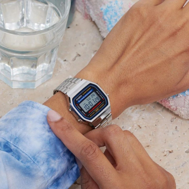 UNISEX CASIO A168WA-1W WATCH - VINTAGE + BOX