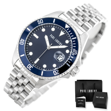 PAUL LORENS MALE WATCH - PL13030B-6C1(zg350d) + BOX