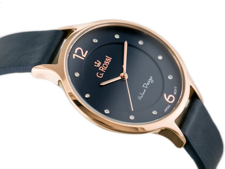 WOMEN'S WATCH G. ROSSI - 10411A-6F3 ON PASK (zg714g) + BOX