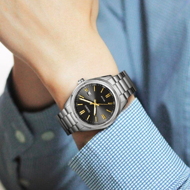 CASIO MEN'S WATCH MTP-1302D-1A2 (zd072b) + BOX